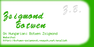 zsigmond botwen business card